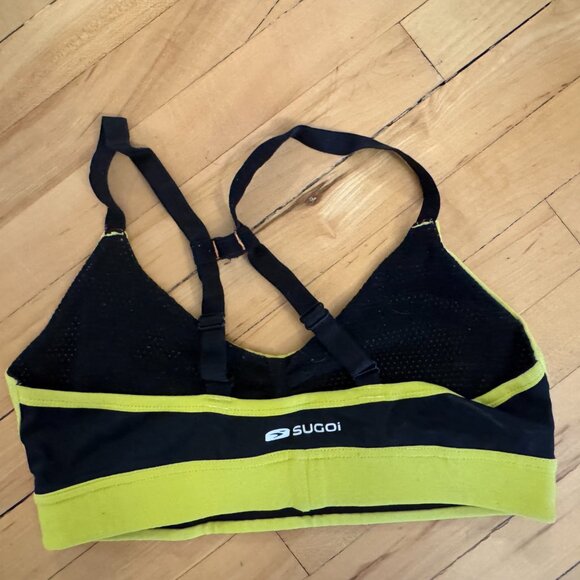 Sugoi Yellow Sports Bra size Medium - Picture 2 of 3